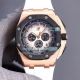 Copy Audemars Piguet Royal Oak Offshore watch Black Dial Black Bezel Black rubber Strap Rose Gold Case 43mm (3)_th.jpg